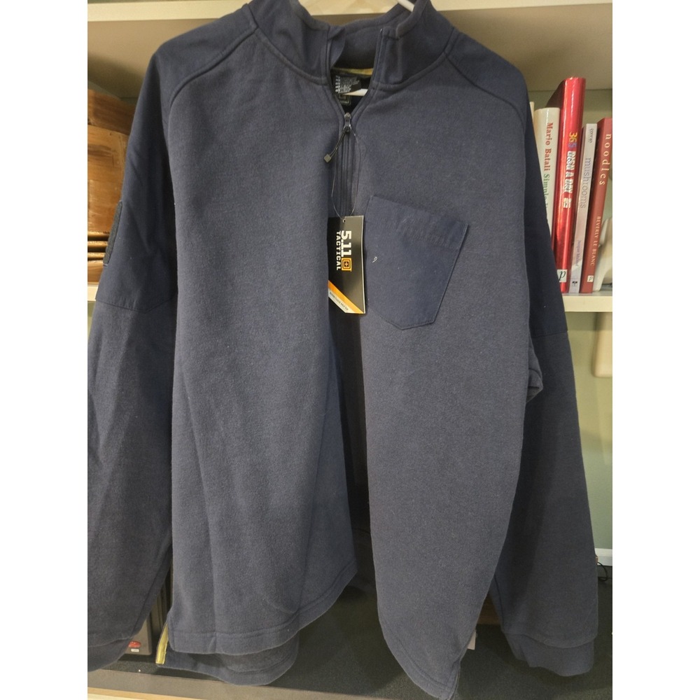 5.11 Tactical Fleece Mens 2XL Radar Fleece 1/2 Zip Pullover Navy Front Pocket